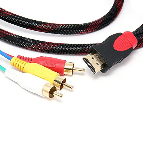 Nereids Net HDMI zu 3RCA Video Audio Kabel Konverter Adapter, Signal Sender Kabel für PC Laptop TV Xbox PS3 PS4 VHS VCR Kamera dvd-white - 2