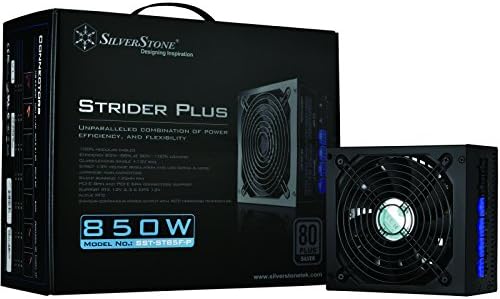 SilverStone SST-ST85F-P v 1.1 - Strider Plus Series,  850W 80 Plus Silver  ATX PC Power Supply, Low Noise 135mm, 100% modular (thick cable)