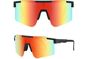 Lassuzie Lunettes de Soleil de Sport Polarisées, Lunettes de Cyclisme avec Protection UV400, pour Cyclism, Conduire,Golf et Activités D'extérieur pour Homme Et Femme