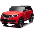 DORSA Licensed Kids Range Rover Realistic Design Premium Version Music, USB & Light | Electric Kids Baby Big Car Battery Car for Kids to Drive 2 to 7 Years Boy Girl(Metallic Red)