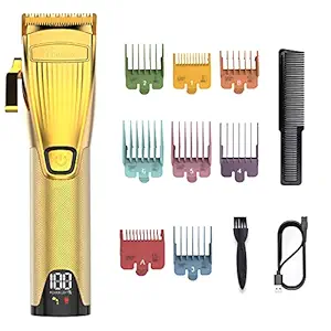 Hatteker Hair Clippers Hair Trimmer for Men Electric Cordless Beard Trimmer Professional Barber Hair Cutting Kit with 8 Colorful Combs