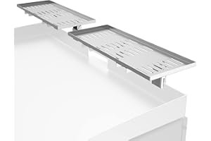 BBQ-PLUS Universal & Foldable Warming Rack for Blackstone 17'' 22'' 28'' 36''and Most BBQ Griddles Grill,Stainless Steel BBQ Shelf Replacement Parts,2 Pack