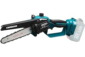 KIESBOHR Tronçonneuse sans balais 6 pouces avec lubrification améliorée de la chaîne, compatible avec la batterie Makita 18V（sans batterie ni chargeur）