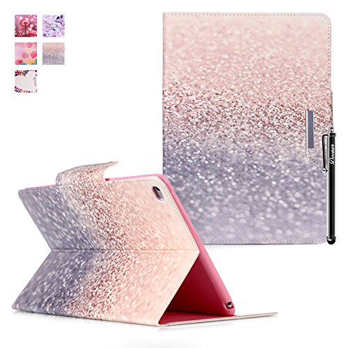 iPad Air 2 Hülle, iPad Air 2 Cover, DEENOR Colorful Classic Design PU Leather Stand schutzhülle hülle für Apple iPad Air 2 iPad 6. Quicksand