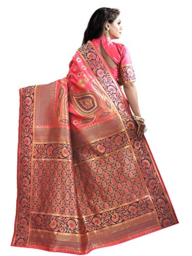 AKSH Fashion chekered zari work banarasi silk saree with blouse AKSH Fashion chekered zari work banarasi silk saree with blouse