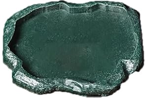 JSKWIKE 1 PCS REPTI Rock Bebedero Reptile para Leopard Gecko cornudo Tortuga Lizard Spider Scorpion Chameleon (Midium)