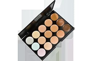 HK ONLINE 15 Colour CONCEALER PALETTE -Contour Palette, Highlight & Camouflage Palette, Home or Travel
