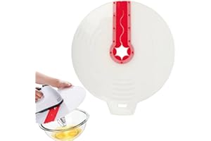 GBBAZU Mixing Bowl Cover, 12in Hand Mixer Splatter Guard, Silicone Kitchen Mixing Bowl Splatter Screen Guard Creative Mixer Splatter Guard for Egg Bowl Cooking Most Hand Electric Mixers