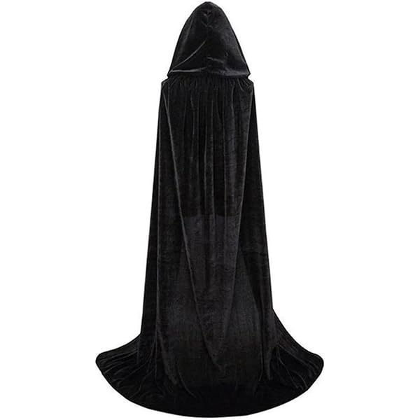 Costume Strega Con Mantello E Cappuccio Nero | Per Halloween E Feste In Maschera - Foto 11