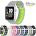 Produktbild Chok Idea Strap Compatible with Apple Watch Armband 38mm 40mm,Atmungsaktiv Two-Tone Style Soft Silikon Sport Ersatzband Replacement for iWatch Apple Watch Series 4 3/2/1,Grey-Green