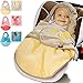 Produktbild Lupilu Babyfußsack Baby Fußsack Winterfußsack Kuschelsack Babydecke Kinderwagen waschbar gut gefüttert gelb