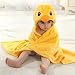 DINGANG Kids Baby Bath Towels Cute Duck Hooded Ultra-soft Flannel Bathing Wrap Blanket,0-6 Years Old