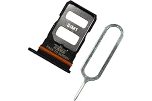 MMOBIEL Dual SIM Card Holder Replacement Compatible with Xiaomi Redmi Note 12 Pro 5G - Includes Rubber Seal and SIM Pin - Black