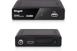 Engel RT5130B Receptor decodificador TDT DVB-T2 HD Grabador con Función Timeshift y PVR USB Reproduce MKV H264 MP3 JPEG Salida HDMI Compatible MPEG2 Ideal para TV Digital Terrestre