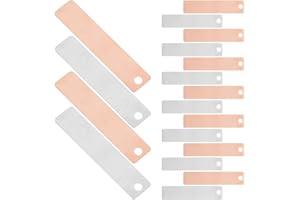 ULTECHNOVO Copper Zinc Sheet 20 PCS, 1.57X0.35X0.08 Inch Purity Copper Plating Anode Copper Plating Kit Pure Copper Anode Sheet Copper Strips for Roof Moss Electroplating