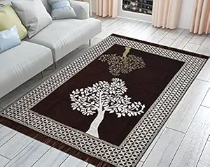 Impex Home Velvet Touch Bedroom, Hall, Living Room, Drowing Room Abstract Chenille Carpet - |60