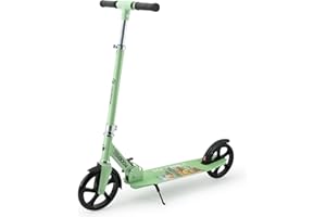 TENBOOM Trottinette pour enfants de 10 ans et adultes, 200 mm, pliable, à 2 roues, avec plateau réglable en hauteur et antidérapant, avec poignée renforcée