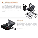 Bergsteiger Venedig Nostalgie Kombikinderwagen 3-in-1 – System; Autositz; (Megaset 10 – teilig) - 4