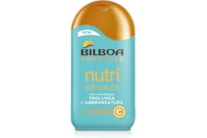 Bilboa Nutribronze After Sun mit Vitamin C, feuchtigkeitsspendende und pflegende Aftersun, ideal für die Erhaltung der Bräunung für eine lange Zeit – für alle Hauttypen – dermatologisch getestet – 200
