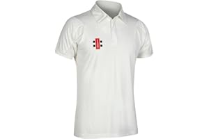 GRAY-NICOLLS Gray Nicolls Velocity Short Sleeve Cricket Shirt - Senior - White - Medium