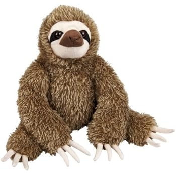 Wild Republic 12257 Sloth Plush, Soft Toy, Cuddlekins, 30 cm, Grey