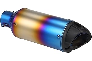 ‎AUMOTOP Aumotop 38-51mm Universal Motorrad Auspuff Endstück Refit Auspuff Schalldämpfer Fit für Motorräder ATV