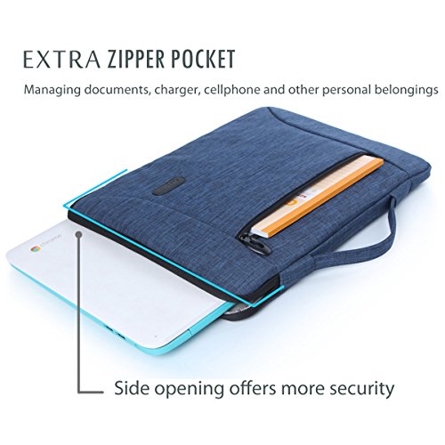 ProCase 14 – 15.6 Zoll Laptop Sleeve Case Cover Tasche für 15 Zoll MacBook Pro / Pro Retina, Sleeve Tasche für 14 15 Zoll Laptop Ultrabook Notebook Chromebook Lenovo Dell Toshiba HP ASUS Acer -Marine - 2