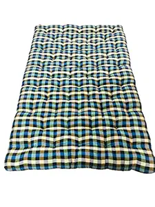 ATOOTFUSION Soft Cotton Filled Firm Foldable Single Bed Mattress (Multicolour , 3 x 6 ft or 72 x 36 x 4 Inch)