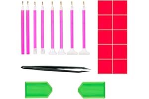 CRLLDPM 21 Stück Diamond Painting Set - 5D Zubehör Mit Stift für DIY Diamant Malerei