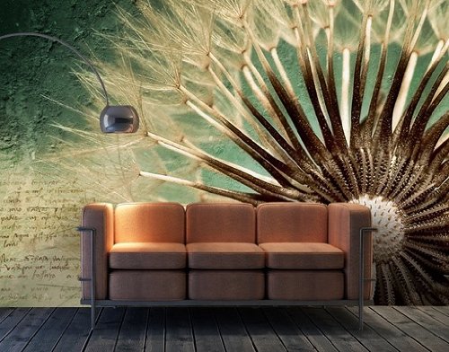 Papiertapete - Fototapete No.73 'DANDELION POETRY' 400x280cm Pusteblume Blumen , Größe:280cm x 400cm