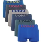 Channo Men's Soft and Comfortable Seamless Lycra Boxer Briefs Stripes Packs