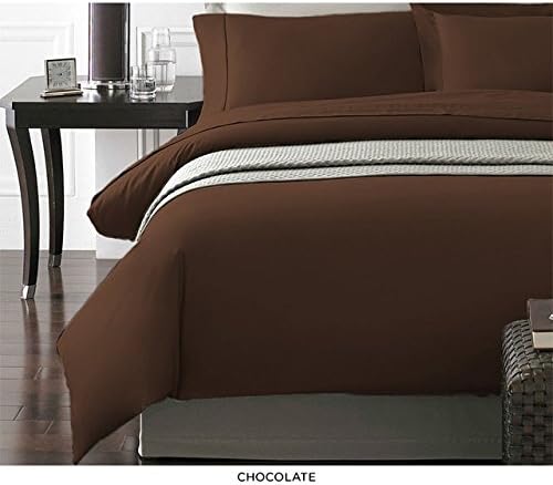 Hotel 5th Ave New York Collection Luxurious Ultra Soft Duvet Cover, Chocolate, King, Set of 3