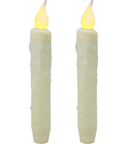 CVHOMEDECO. Primitives Lot De 2 Bougies Piliers LED En Cire Véritable Trempées à La Main à Piles Avec Minuterie Et Télécommande, Décoration Rustique à Flamme Vacillante, H 15,2 Et 10,2 Cm, Bordeaux