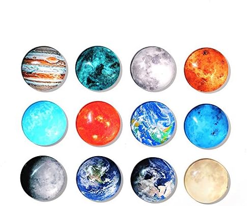 12 Planetary Refrigerator Magnet,Tagged solar system with magnet. Learn the solar system.