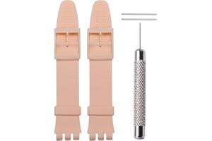WRISTARMOR 17mm Silicone Strap Sostituzione per Swatch GS124 GW164 GB274 Lady Sweatproof Gomma Pin Fibbia di Ricambio Banda con Strumento