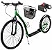 Produktbild City Scooter Master 26 Zoll vorne / 20 Zoll hinten schwarz-grün Tretroller + Korb + Halterung