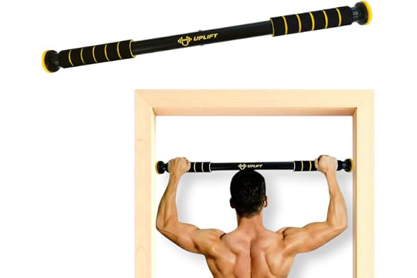 UPLIFT Pull Up Bar for Home 100 KG Heavy Duty Doorway Chin Up Bar Adjustable 62 100 CM No Drill Gym Rod with Anti-Slip Grip Home Workout & Strength Training Equipment