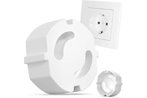 REDTRON 20×Ochrona Gniazdka dla Niemowląt i Dzieci, Zaślepki do gniazdek wtykowych, ochrona przed porażeniem prądem, Bezpiecznik gniazdka elektrycznego dla dzieci bezklejowe, Biały