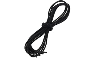 Les Lacets Français. Lacets ronds et épais. 3mm, Coton. Noir. FABRIQUE EN FRANCE