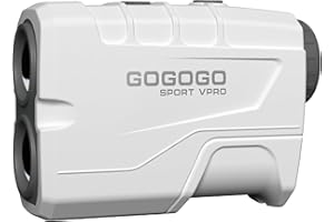 Gogogo Sport Vpro Telémetro Golf Caza 823 M/Yardas con Imán, Recargable Medidor Laser Golf con Bolsa Portátil de Pendiente Off/ON y Vibración de Bloqueo de Bandera, Escaneo,6X Aumento,Linea de Datos