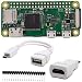 Produktbild Raspberry Pi Zero W (WLAN + Bluetooth) mit USB / HDMI Adapter & Header - vom offiziellen Distributor