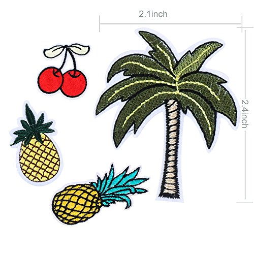RYMALL 28 Stk Patch Sticker, Niedlich DIY Kleidung Patches Aufkleber Sommer-Thema für T-Shirt Jeans Kleidung Taschen - 6