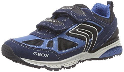 Geox J Bernie A, Boys' Low-Top Sneakers, Blue (Navy/Blue), 13 Child UK (32 EU)