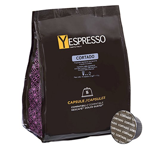 32 CAPSULES COMPATIBLE NESCAFE DOLCE GUSTO - CORTADO