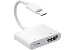 PENNLE USB C to HDMI Adapter for iPh-one 15 to TV, 2-in-1 Type C to HDMI with 100W Fast Charge, USB C HDMI Adapter 4K@30Hz, (Thunderbolt 3 Compatible) USB C Hub for iPh-one 15 Pro, Mac-Book, Sam-sung S24