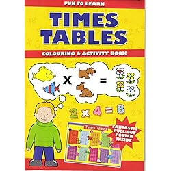 'Divertido de aprender de las tablas de multiplicar para colorear y actividad Libro ~ con Pull Out Póster