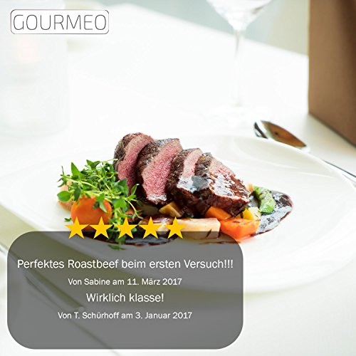 GOURMEO Fleischthermometer 2-in-1 (Fleisch und Ofentemperatur) aus Edelstahl mit Garpunktanzeige | 2 Jahre Zufriedenheitsgarantie | Bratenthermometer, Grillthermometer, Ofenthermometer - 5