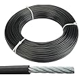 FITIFY Gym Machine Steel Wire with PU Coating (6mm Thick, 15 Meters Long) - Gym Cable for Home and Professional Cable Machines (6 MM, 15 METER)
