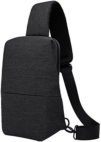 DPWELL Unbalance Backpack, Lightweight Sling Bag Chest Shoulder Cross Body Backpack Casual Outdoor Sport Travel Hiking Biking Bag (Black)