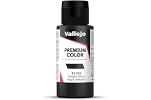 AV Vallejo Premium Color, 60ml, Metallic Black, Model Paint, VAL62053